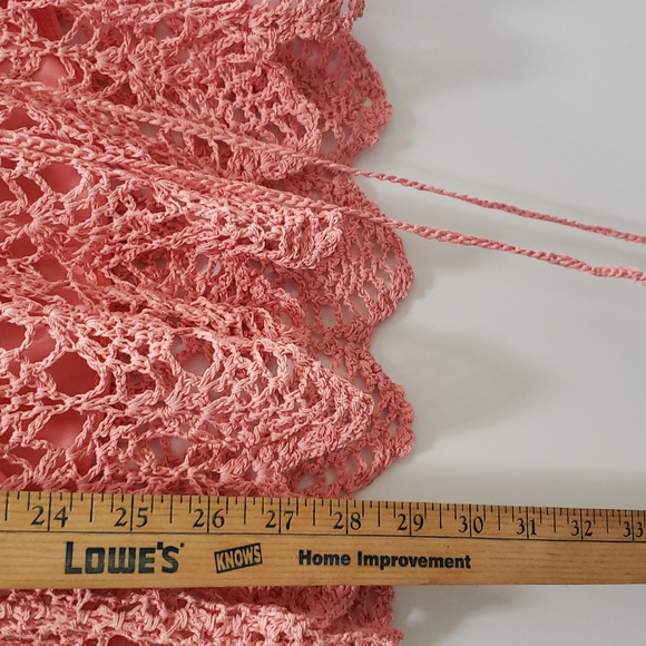 Beautiful Open Knit Michelle Nicole Top Lined- Coral - Picture 2 of 5